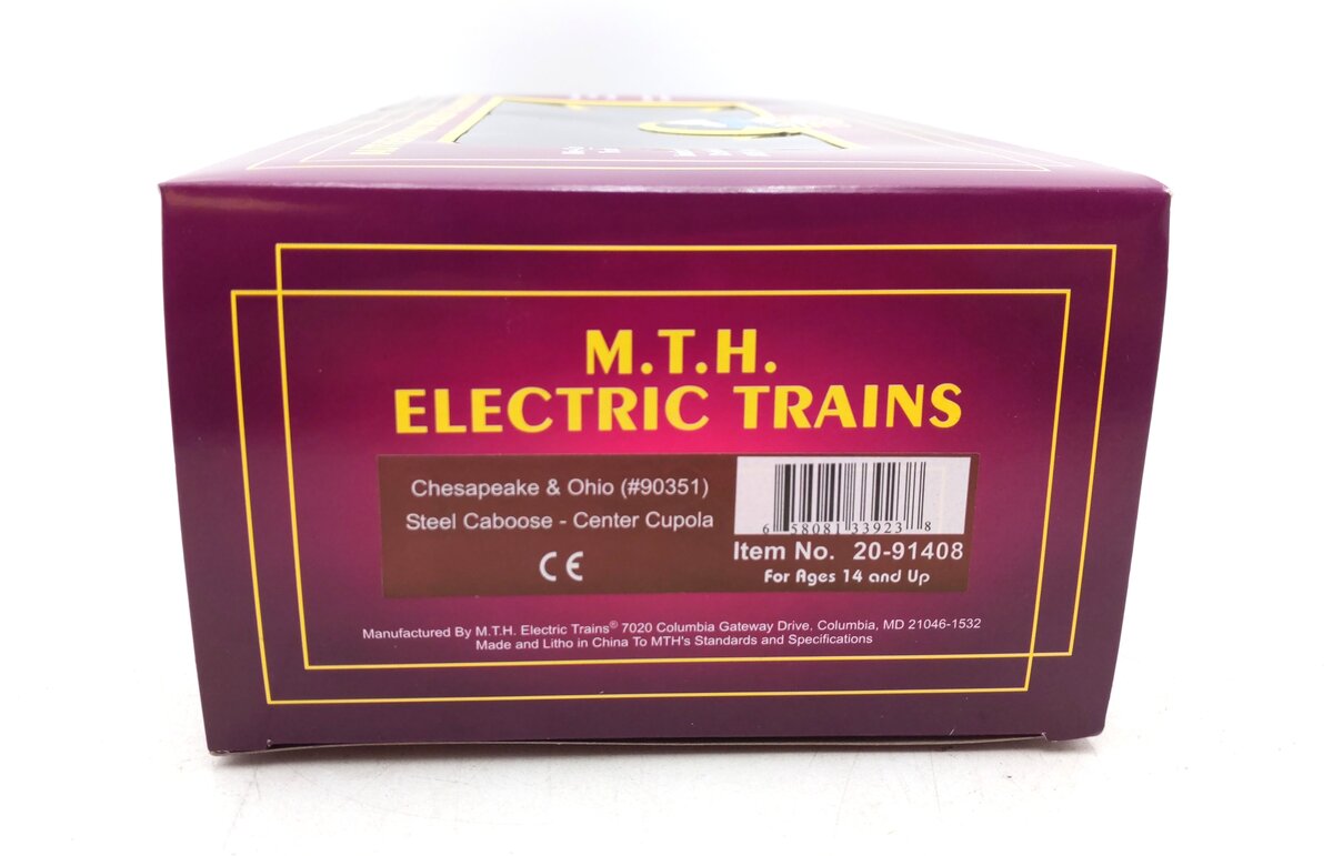 MTH 20-91408 O Chesapeake & Ohio Steel Caboose #90351 NIB