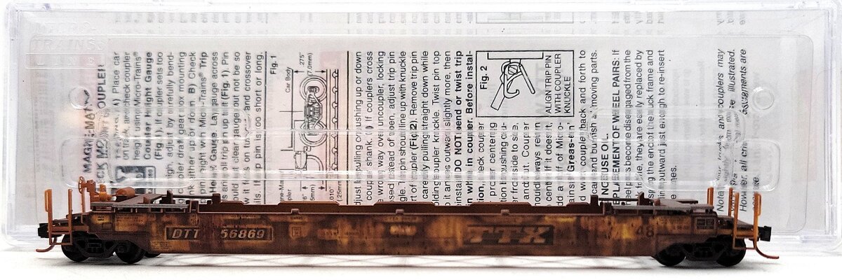 Micro-Trains 13565062 N TTX Weathered 70' Husky Stack Well Car w/48' Well #56869 LN/Box