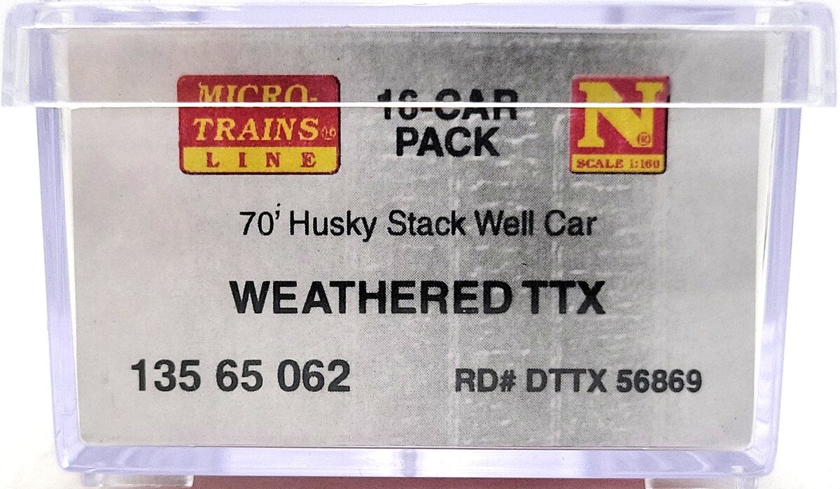 Micro-Trains 13565062 N TTX Weathered 70' Husky Stack Well Car w/48' Well #56869 LN/Box
