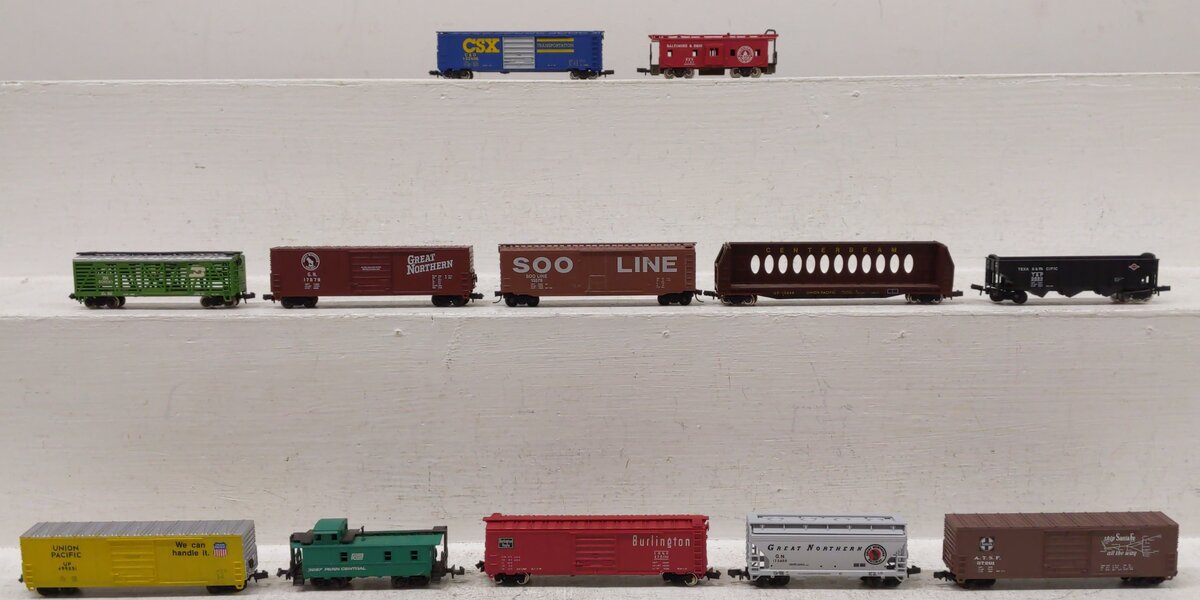 Atlas & Others N Scale Assorted Freight Cars [12] VG/Box
