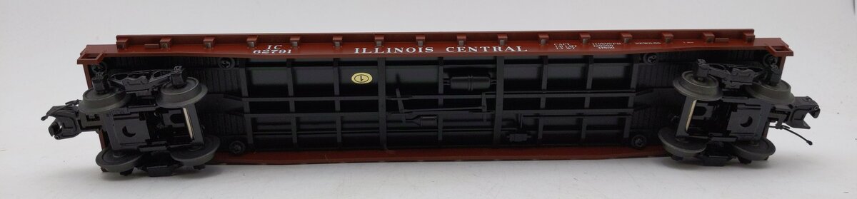 MTH 20-95594 O Illinois Central Flat Car w/ PUP Trailers #62791 EX/Box