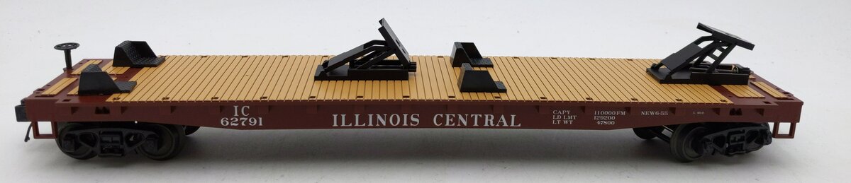 MTH 20-95594 O Illinois Central Flat Car W/ PUP Trailers 62791 LN/Box