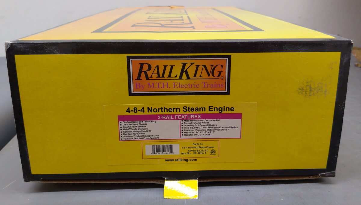 MTH 30-1265-1 SF 4-8-4 Northern Steam Engine w/PS2 #2920 LN/Box