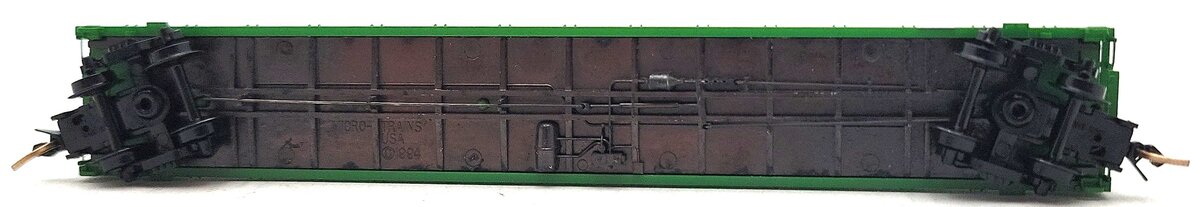 Micro-Trains 05300010 N Burlington Northern Centerbeam Bulkhead Flat Car #624463 LN/Box