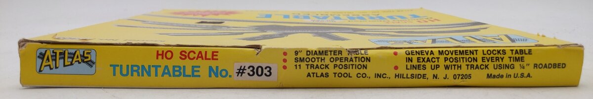 Atlas 303 HO Scale Manually Operated Turntable LN/Box