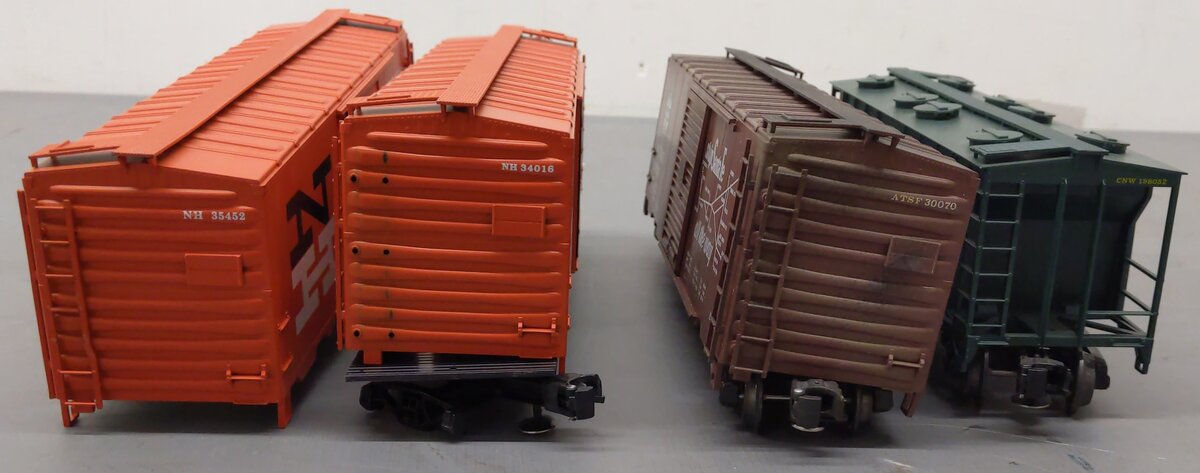 Weaver O Gauge Assorted Freight Cars; 34016, 35452, 30070, 198052, [4]