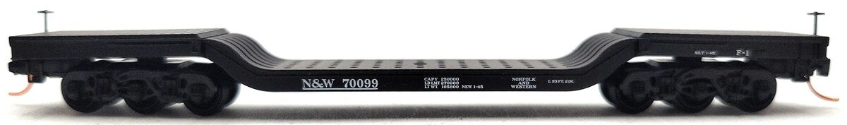 Micro-Trains 10900030 N Scale N&W Heavyweight Depressed-Center Flatcar #70099 LN/Box