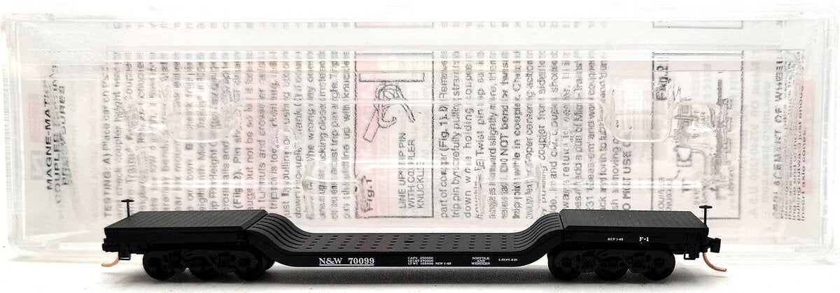 Micro-Trains 10900030 N Scale N&W Heavyweight Depressed-Center Flatcar #70099 LN/Box