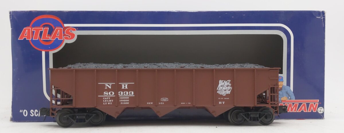 Atlas 907-1 O Gauge New Haven AAR 3-Bay 70' Ton Hopper Car #80333 (3 Rail) EX/Box