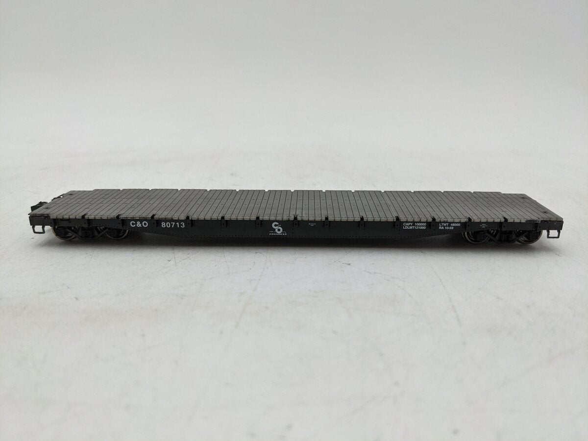 Proto 2000 30603 HO Chesapeake & Ohio 50 Ton Flatcar #80713 EX/Box