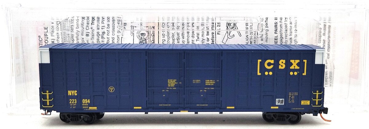 Micro-Trains 10300120 N CSX 60' Excess Height Double Plug Door Boxcar #223094 LN/Box