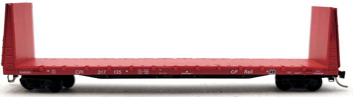 Micro-Trains 05400070 N Scale CP Rail 61' 8" Bulkhead Flatcar #317135 LN/Box