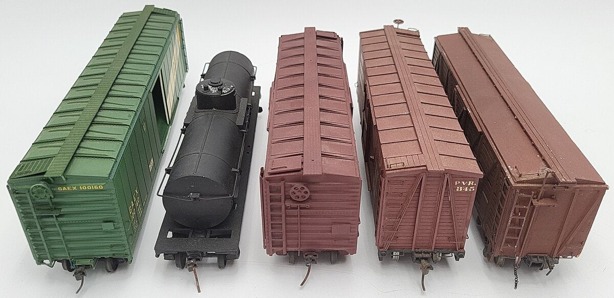 Pacific Rail & Other S Scale Assorted Freight Cars: 100160, 8076, 345, 40961 [5] VG