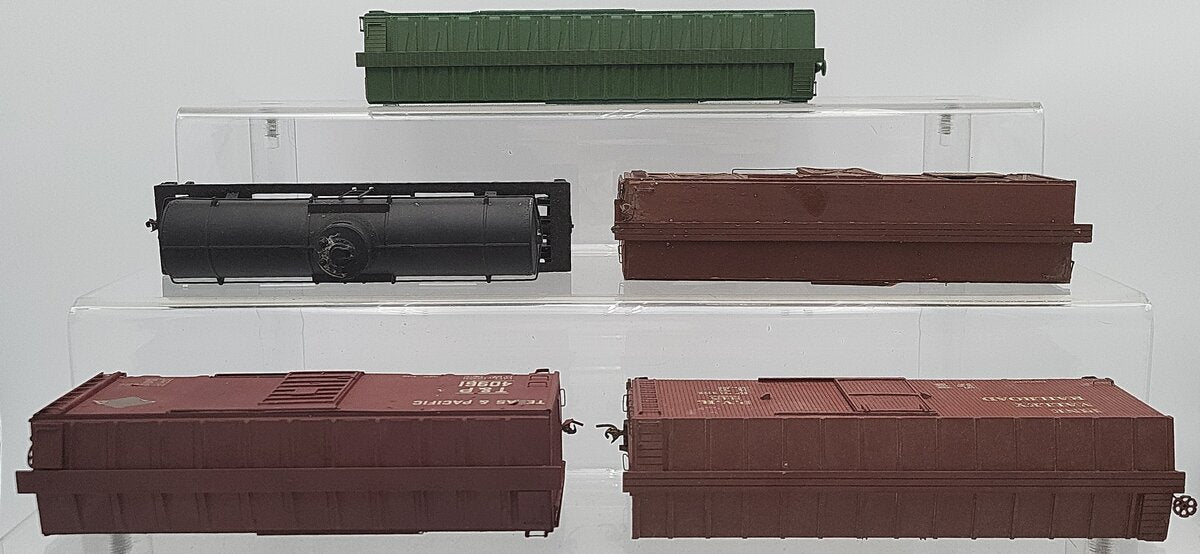 Pacific Rail & Other S Scale Assorted Freight Cars: 100160, 8076, 345, 40961 [5] VG
