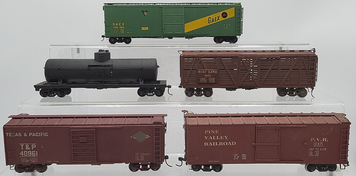 Pacific Rail & Other S Scale Assorted Freight Cars: 100160, 8076, 345, 40961 [5] VG