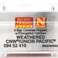 Micro-Trains 09451410 N Scale Weathered CNW/UP 3-Bay Covered Hopper #180332 EX/Box