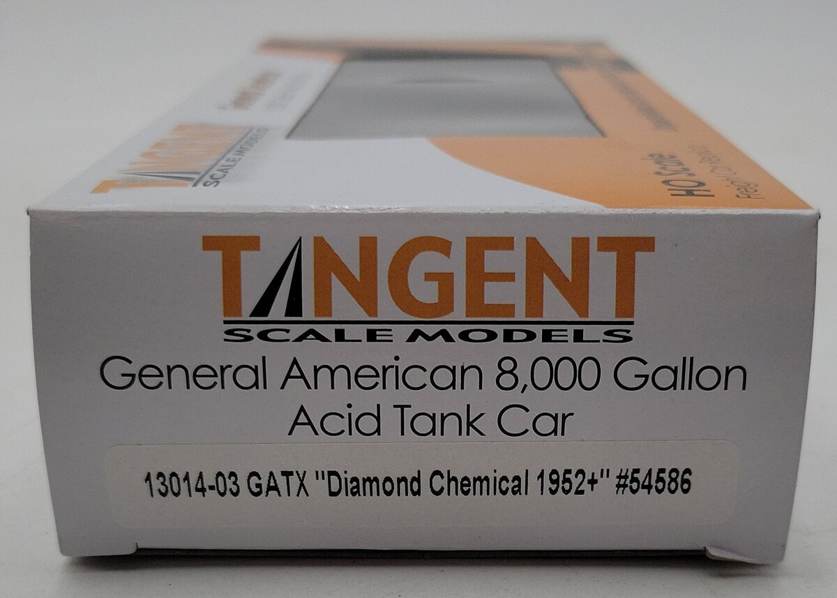 Tangent 13014-03 HO GATX Diamond Chemicals Single Dome Tank Car #54586 EX/Box