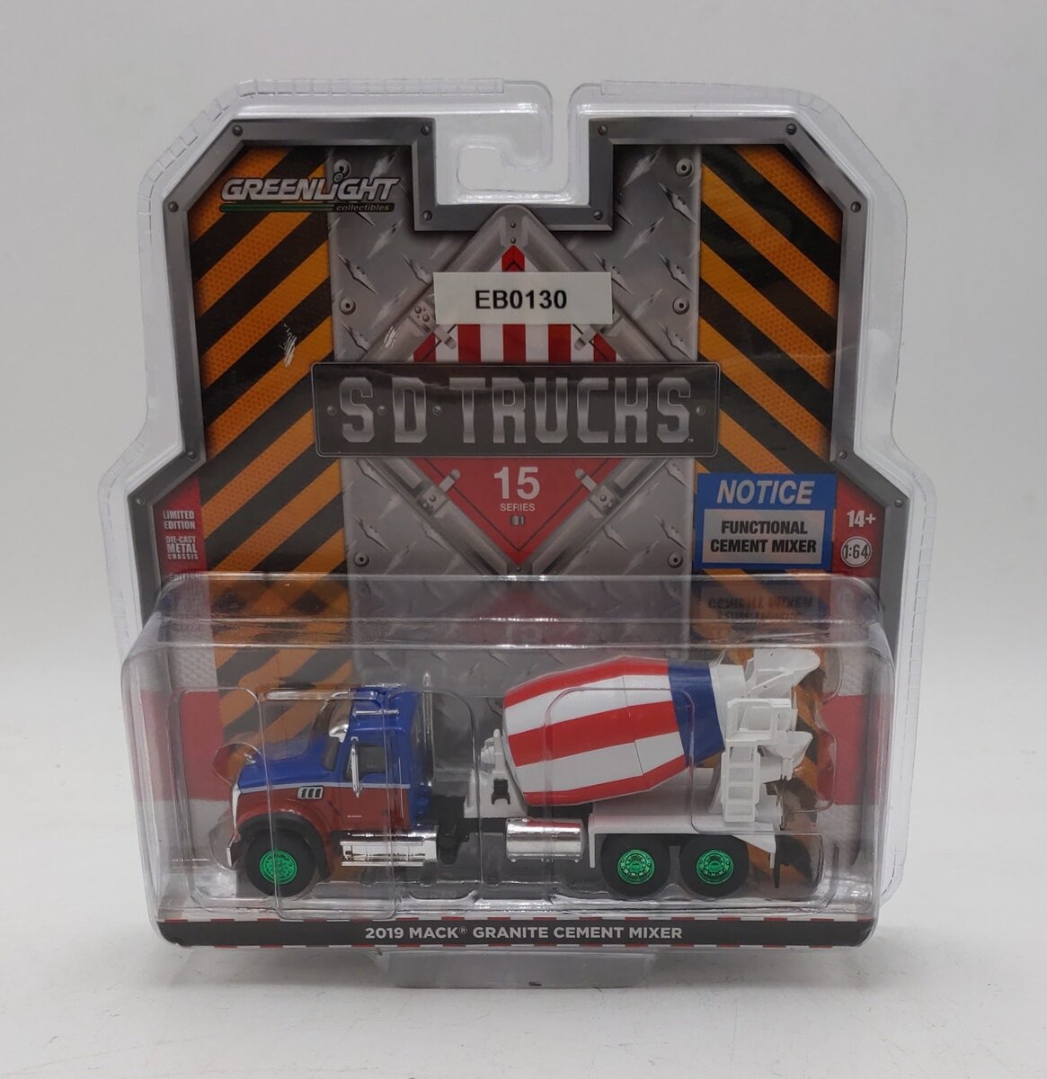 Greenlight Collectibles 1:64 Scale Series 15 2019 Mack Granite Cement Mixer NIB