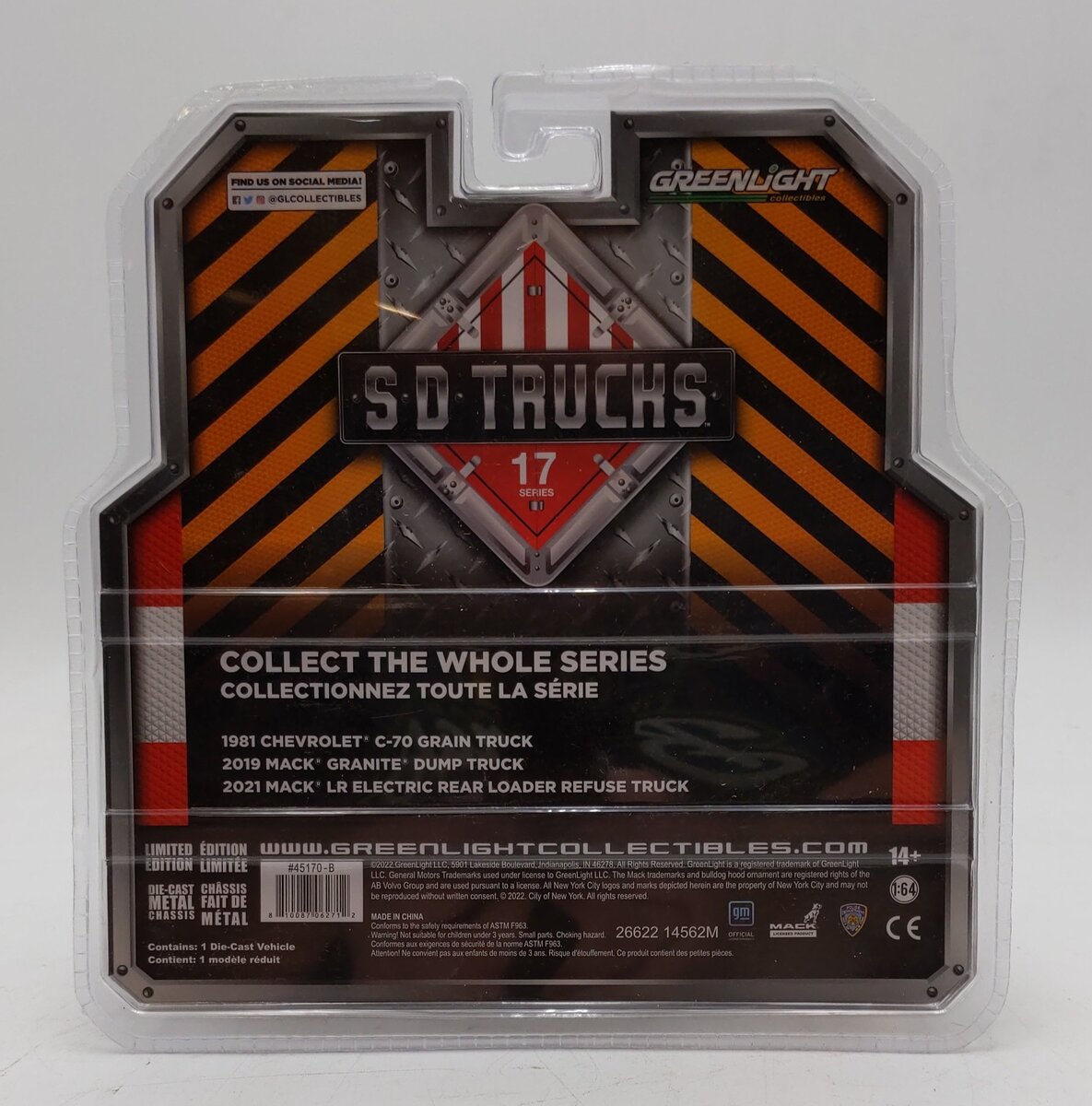 Greenlight Collectibles 1:64 Scale Series 15 2019 Mack Granite Cement Mixer NIB