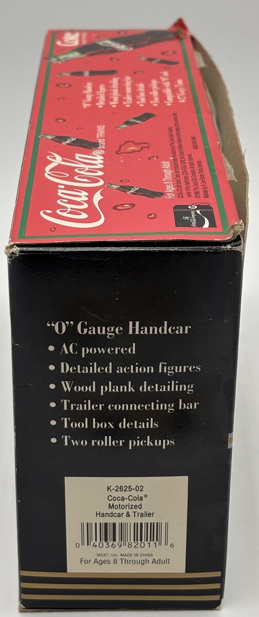K-Line O K2625-02 Coca Cola Polar Bear Handcar & Trailer VG/Box