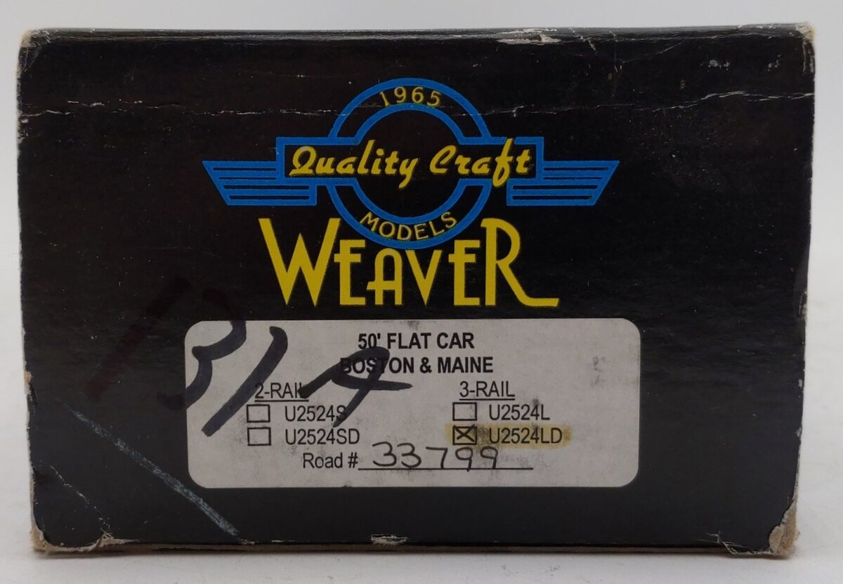 Weaver O Gauge Boston & Maine 50 Inch Flatcar #33799 EX/Box