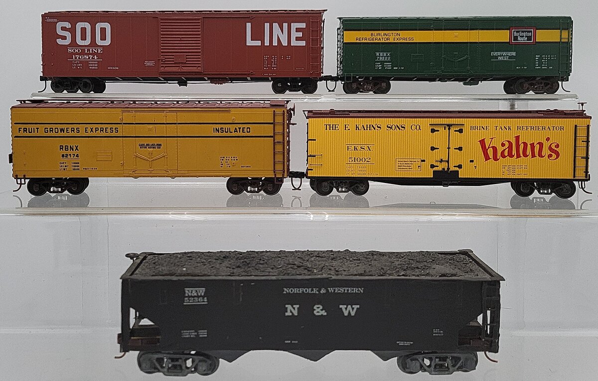 American Models & Other S Scale Assorted Freight Cars: 51002, 82174, 79222 [5] VG