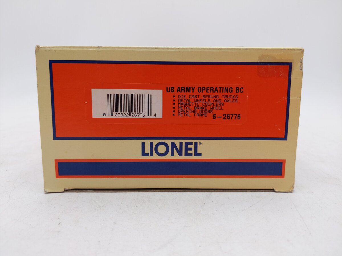 Lionel 6-26776 O Gauge US Army Operating Boxcar #26413 LN/Box