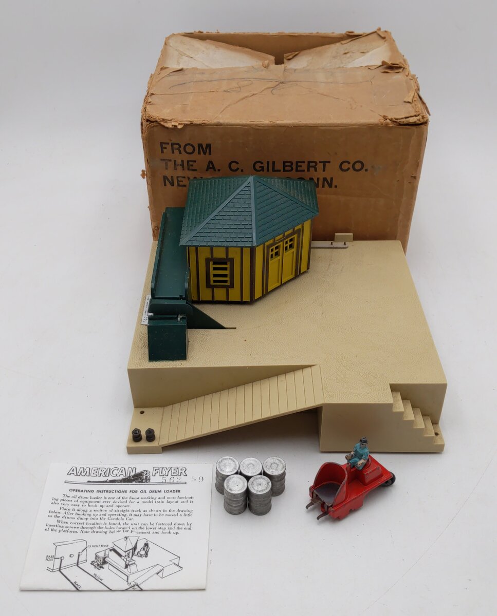 American Flyer 779 Vintage S Oil Drum Loader VG/Box