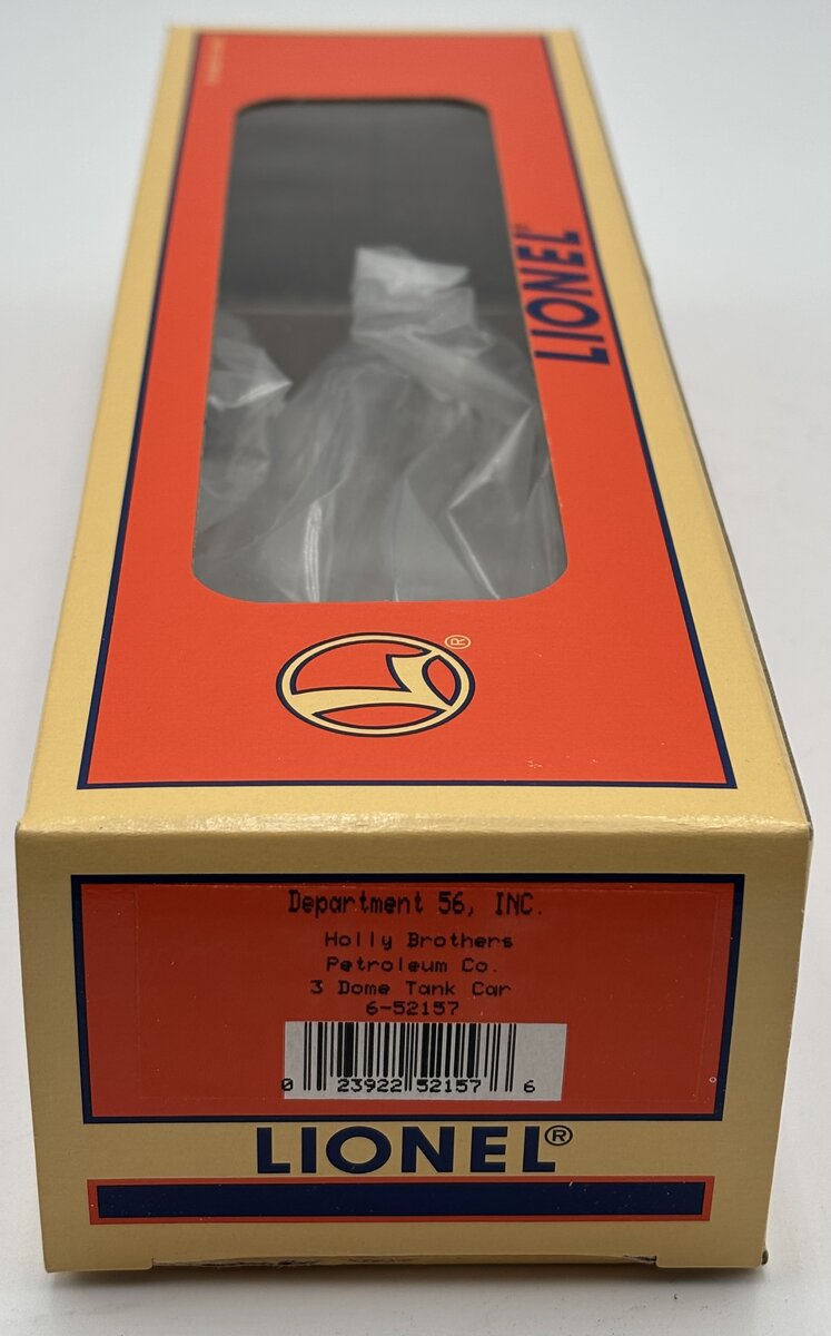 Lionel 6-52157 O Gauge Holly Brothers Dept 56 3-Dome Tank Car # 6156 VG/Box