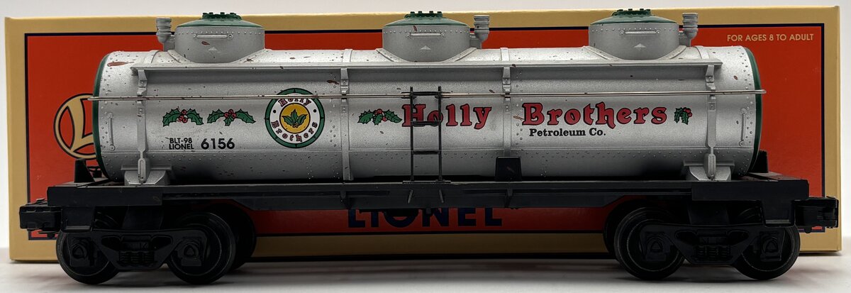 Lionel 6-52157 O Gauge Holly Brothers Dept 56 3-Dome Tank Car # 6156 VG/Box