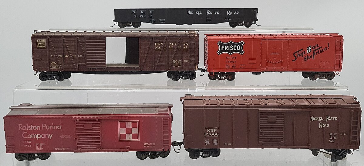 American Models & Other S Scale Assorted Freight Cars: 15067, 11492, 67632 [5] VG