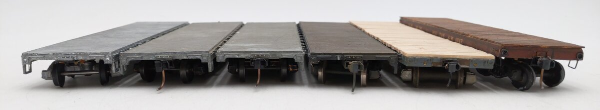 Custom S Scale Assorted Flat Cars [6] VG