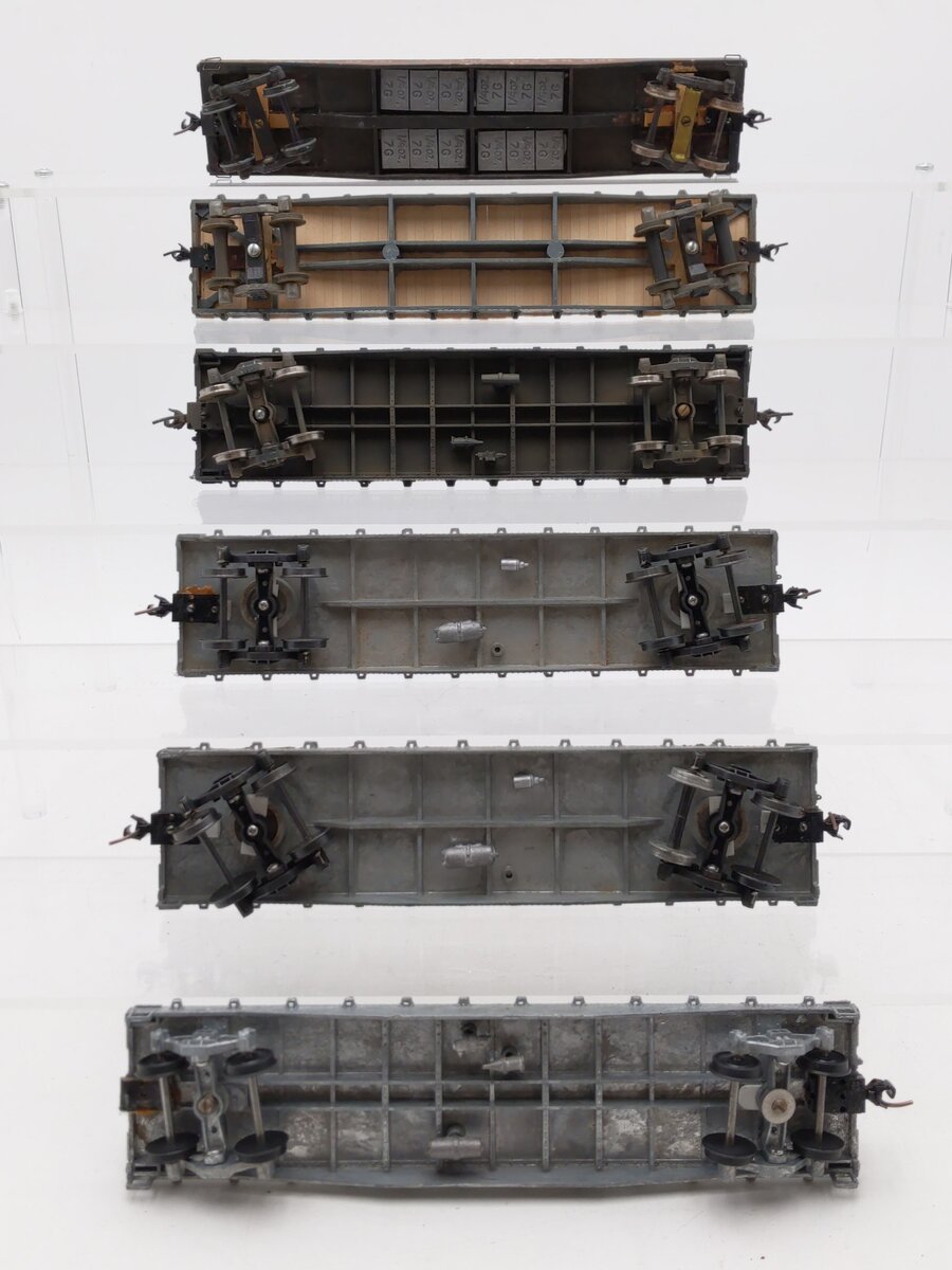 Custom S Scale Assorted Flat Cars [6] VG
