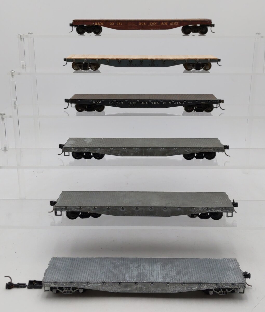 Custom S Scale Assorted Flat Cars [6] VG