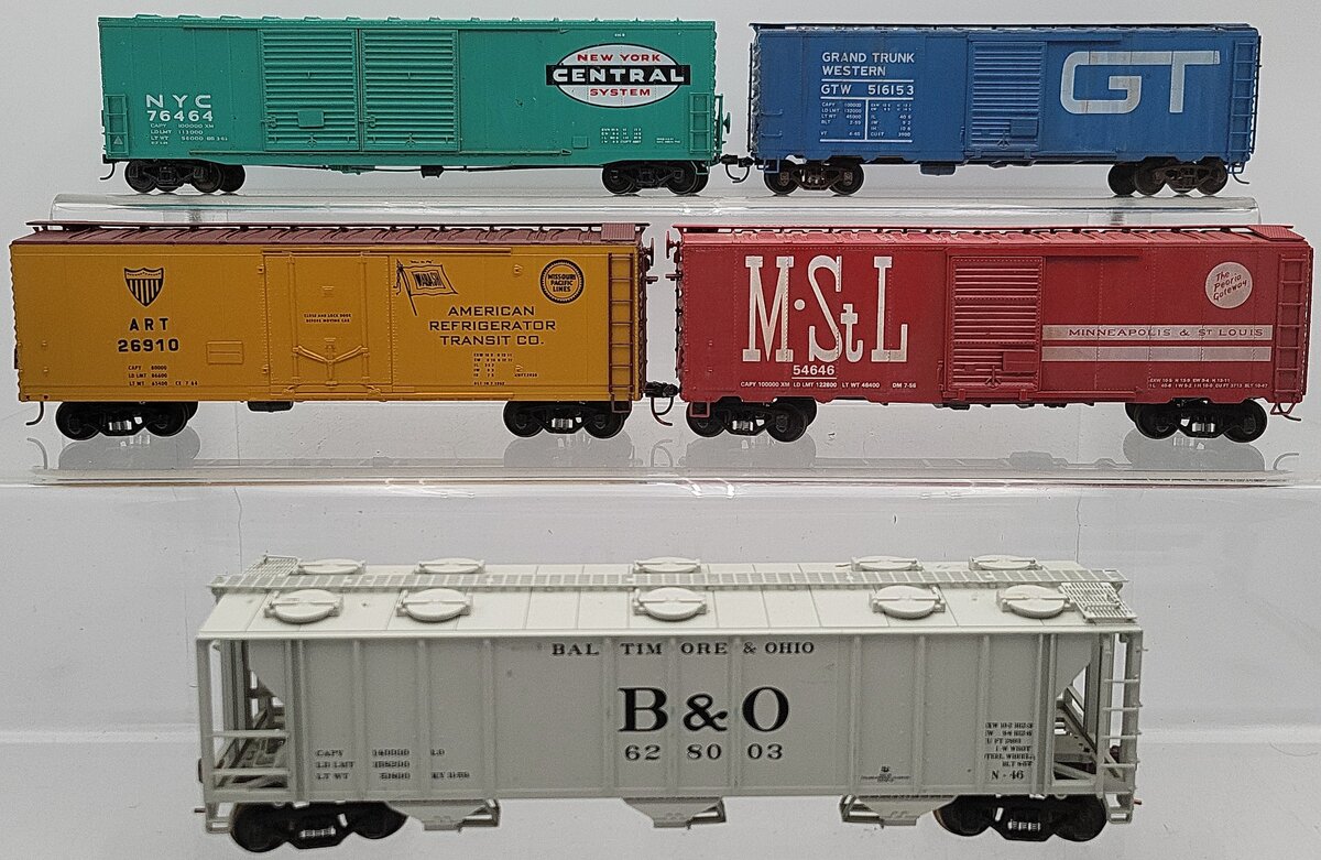 American Models & Other S Scale Assorted Freight Cars: 26910, 516153, 54646, [5] EX