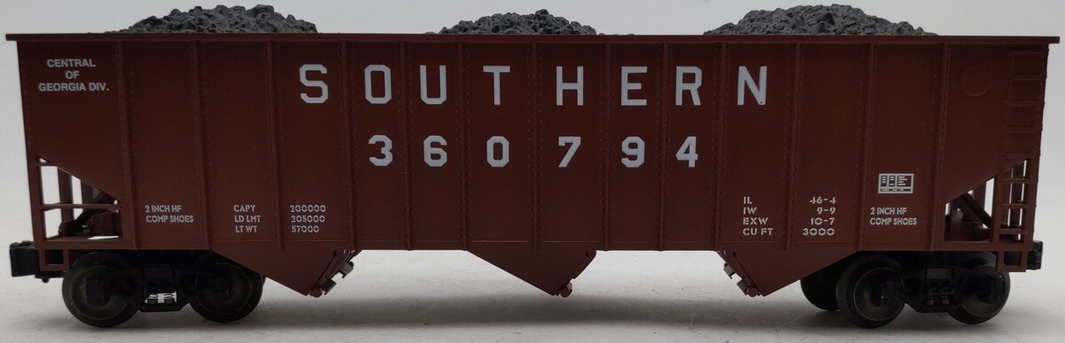 Lionel 6-52038 O Gauge LCCA Southern Hopper w/Coal Load #360794 EX