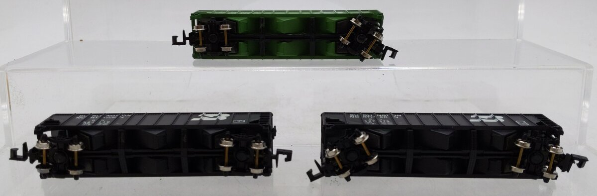 Con-Cor 0001-008828 N Scale 3-Pack BN 45' Ribbed Coal Hopper Car Set EX/Box