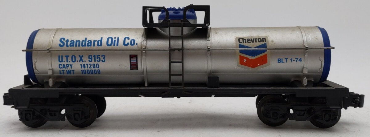 Lionel 6-9153 O Gauge Chevron Single Dome Tank Car VG