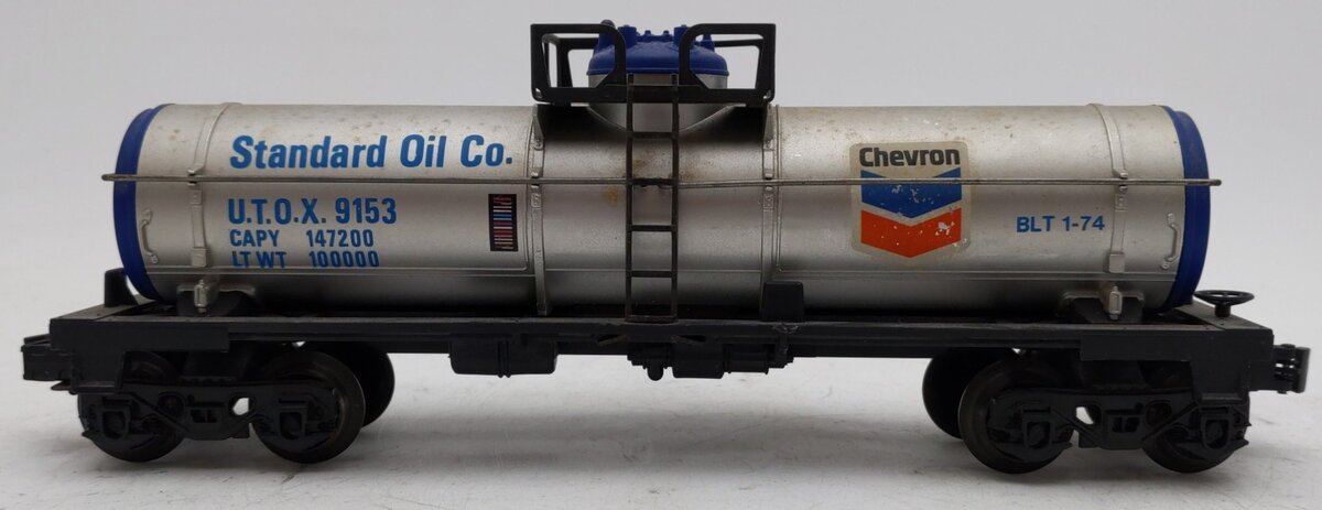 Lionel 6-9153 O Gauge Chevron Single Dome Tank Car VG