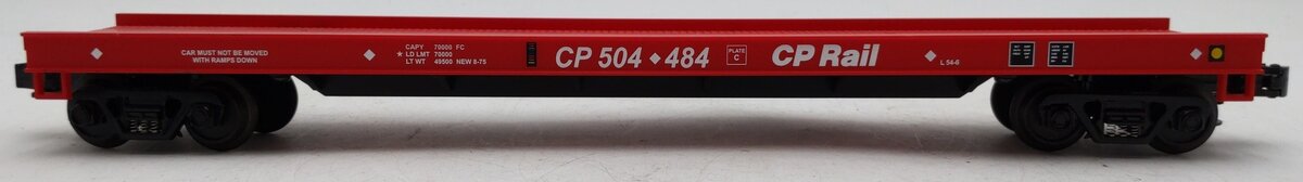 MTH 20-98142 O CP Rail Flatcar without Trailer #504484 EX