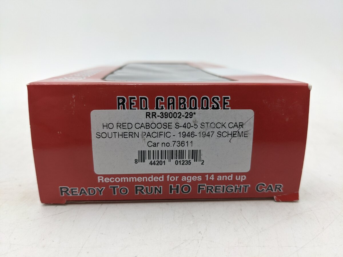 Red Caboose RR-39002-29 HO Southern Pacific S-40-5 Stock Car #73611 EX/Box