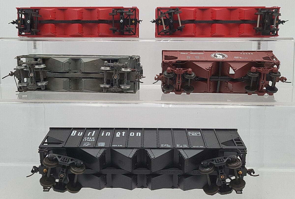 American Models & Other S Scale Assorted Hopper Cars: 170628, 73533, 171433 [5] EX