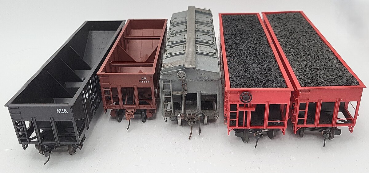 American Models & Other S Scale Assorted Hopper Cars: 170628, 73533, 171433 [5] EX