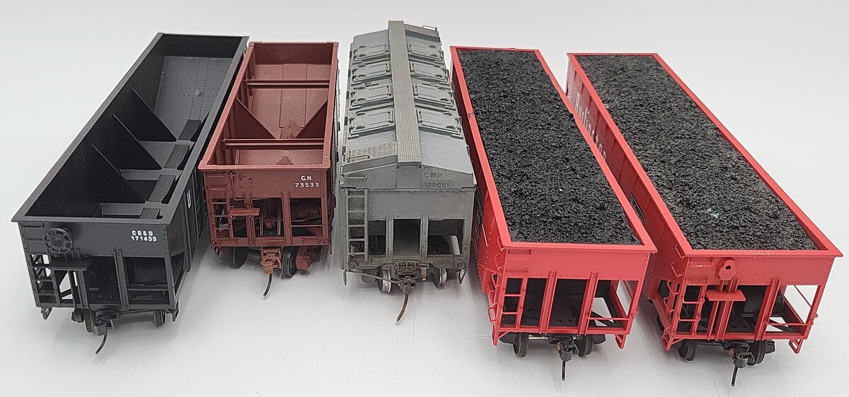 American Models & Other S Scale Assorted Hopper Cars: 170628, 73533, 171433 [5] EX