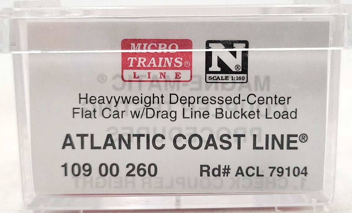 Micro-Trains 10900260 N ACL Heavyweight Depressed Center Flatcar w/Load #79104 LN/Box