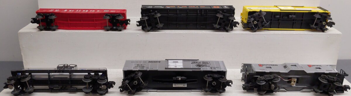 Assorted O Freight Cars K641-0001, 6-9153, 6-16343, WAL 56, 6-17404, 6-9316 [6] EX/Box