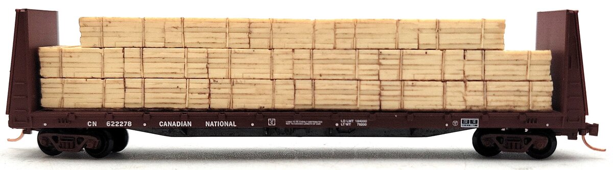 Micro-Trains 05400140 N Canadian National 61' Bulkhead Flatcar w/ Load #622278 LN/Box
