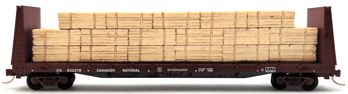 Micro-Trains 05400140 N Canadian National 61' Bulkhead Flatcar w/ Load #622278 LN/Box
