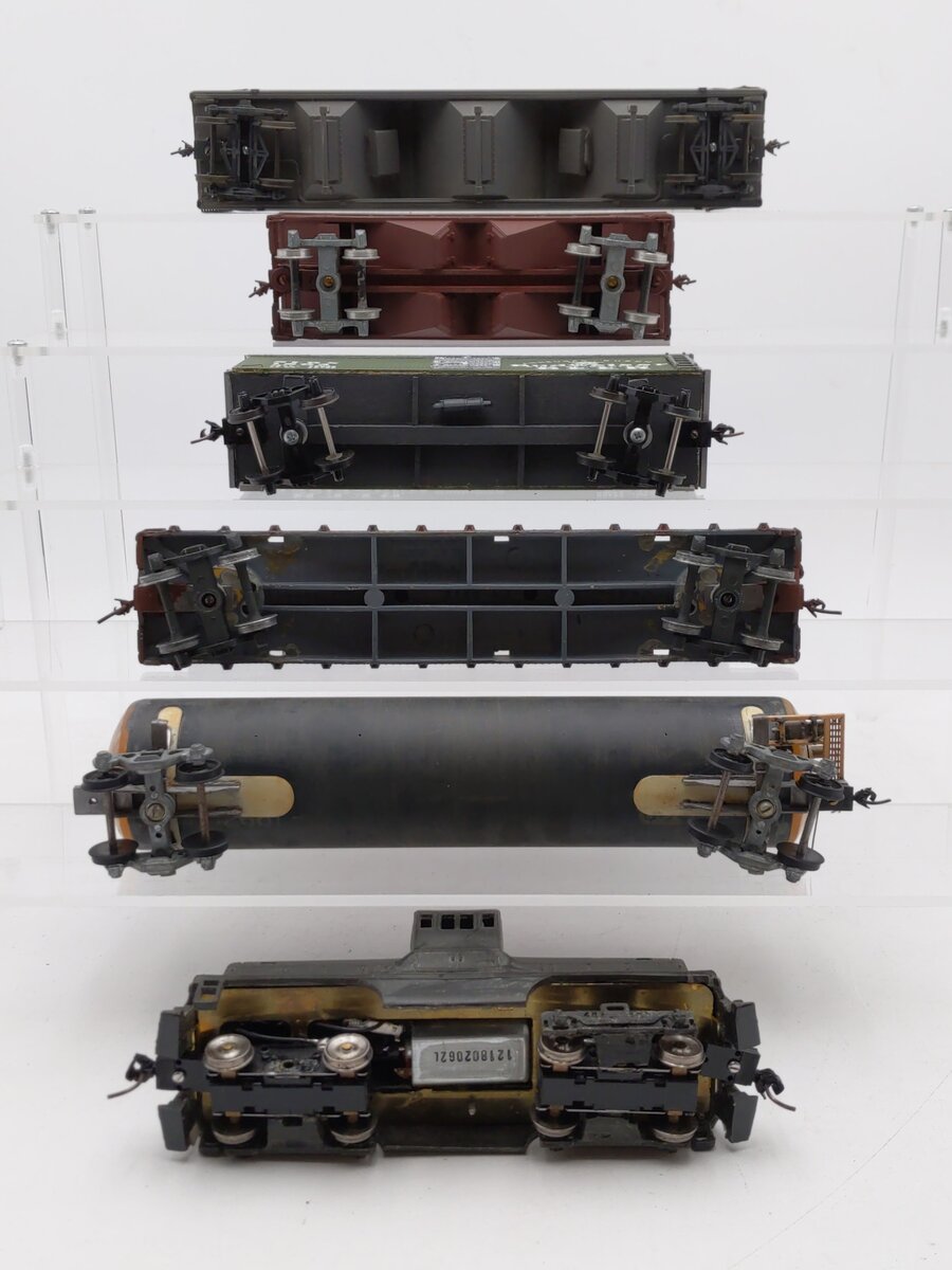 American Flyer, American H-Rail, & Others S Diesel Switcher & Freight Cars [6] VG