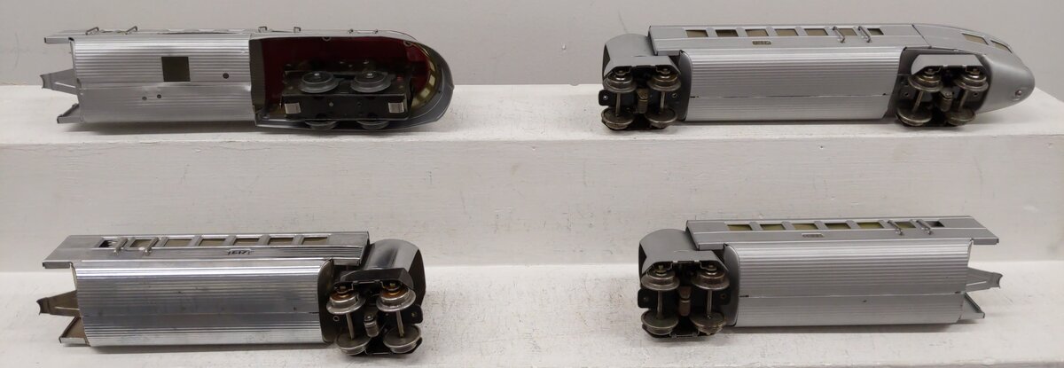 Lionel  Vintage O Prewar Articulated Passenger Cars #618 #617 #617 #616 [4] EX